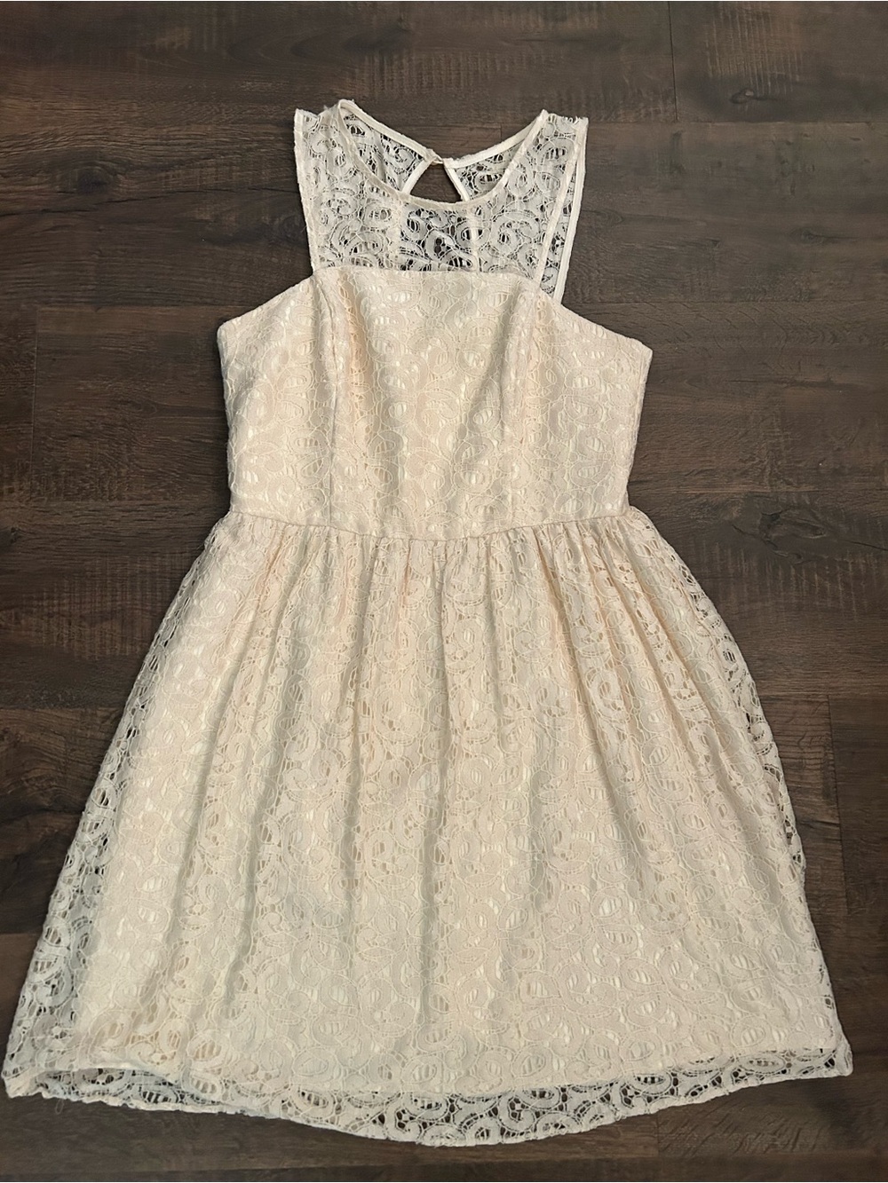 The Limited Ivory Lace Dress with Crochet Detail size 8